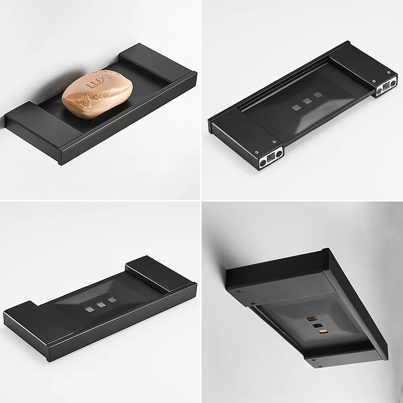 Держатель для полотенец из нержавеющей стали черный держатель двойная вешалка