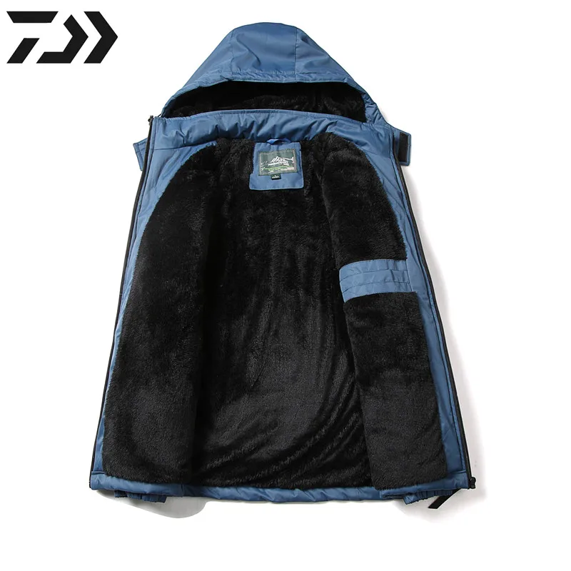 

Winter For Fishing Jacket Warm Waterproof Fishing Clothes Thicken Coat Velvet Fishing Wear Outdoor Men Clothes For Winter Shirt