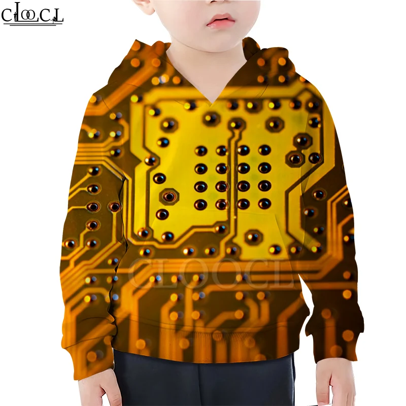 

CLOOCL Electronic Chip Baby Boy Clothes Hoodies Sweatshirts 3D Print Children's Casual Streetwear Hoodie Tops Drop Shipping