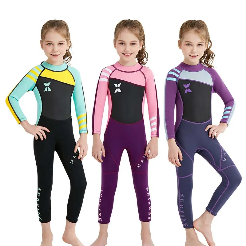 Kids Wetsuits 3mm Neoprene Children's Wetsuit for Boys girls Swimming Diving Rash Guard Surfing