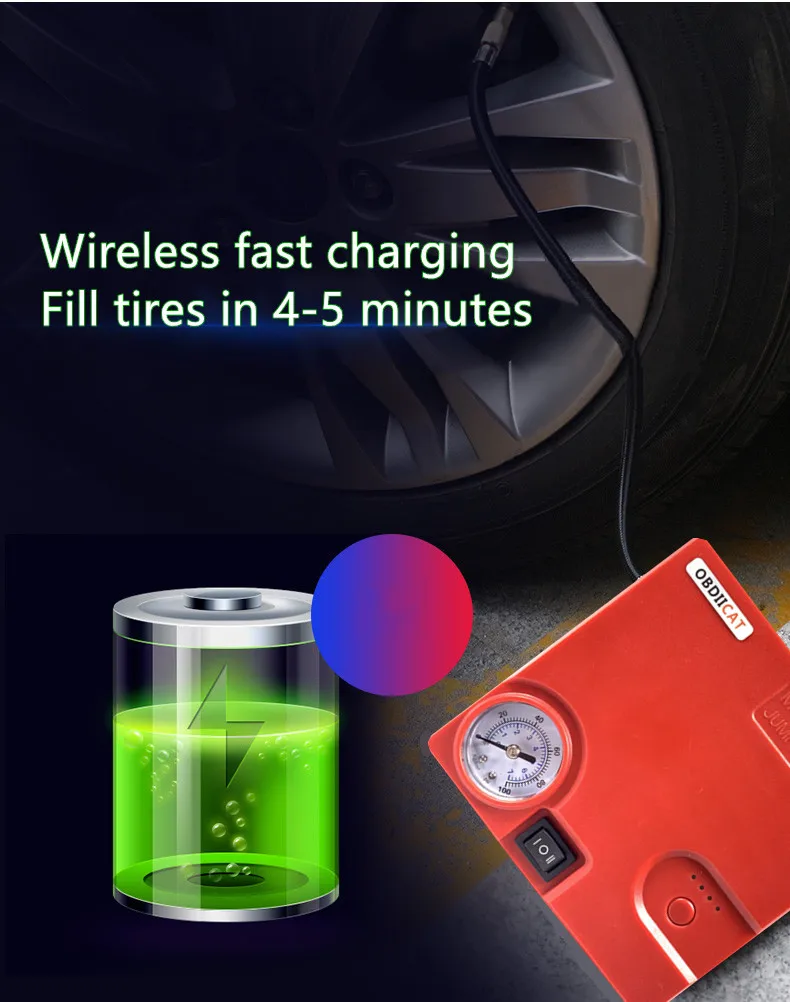 TM16C супер мощный автомобильный стартер Power Bank Мини Портативный Автомобильный