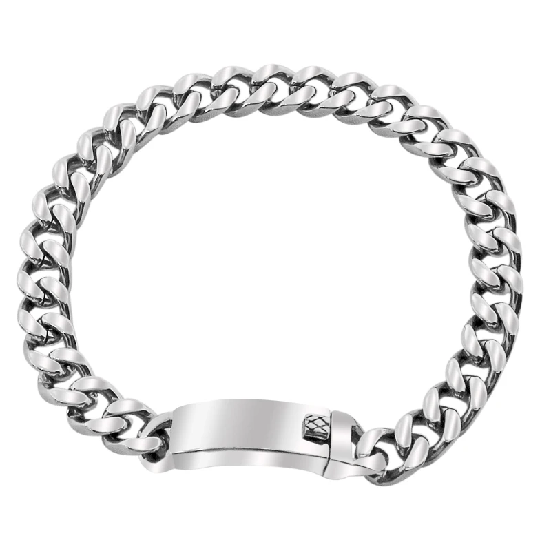 Женские браслеты из звеньев шириной 7 мм Байкерская цепь в стиле панк для мужчин