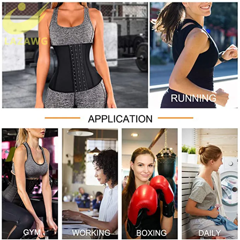 Латексный корсет LAZAWG корректор фигуры тренажер для талии снижения веса Женский