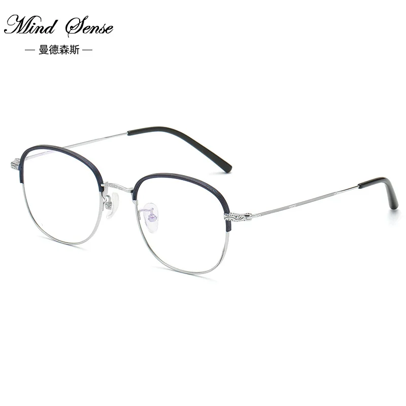 Fashion ultra-light semi-frame titanium optical lens for both men and women can be matched with myopia lens