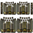 49 шт. 60504030th набор одноразовой посуды, способный преодолевать Броды для взрослых День рождения золотой черный Бумага пластина набор столовой посуды 30 лет баннер