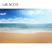laeacco tropical summer sea beach sand cloudy sky child scenic photography backgrounds photographic backdrops for photo studio
