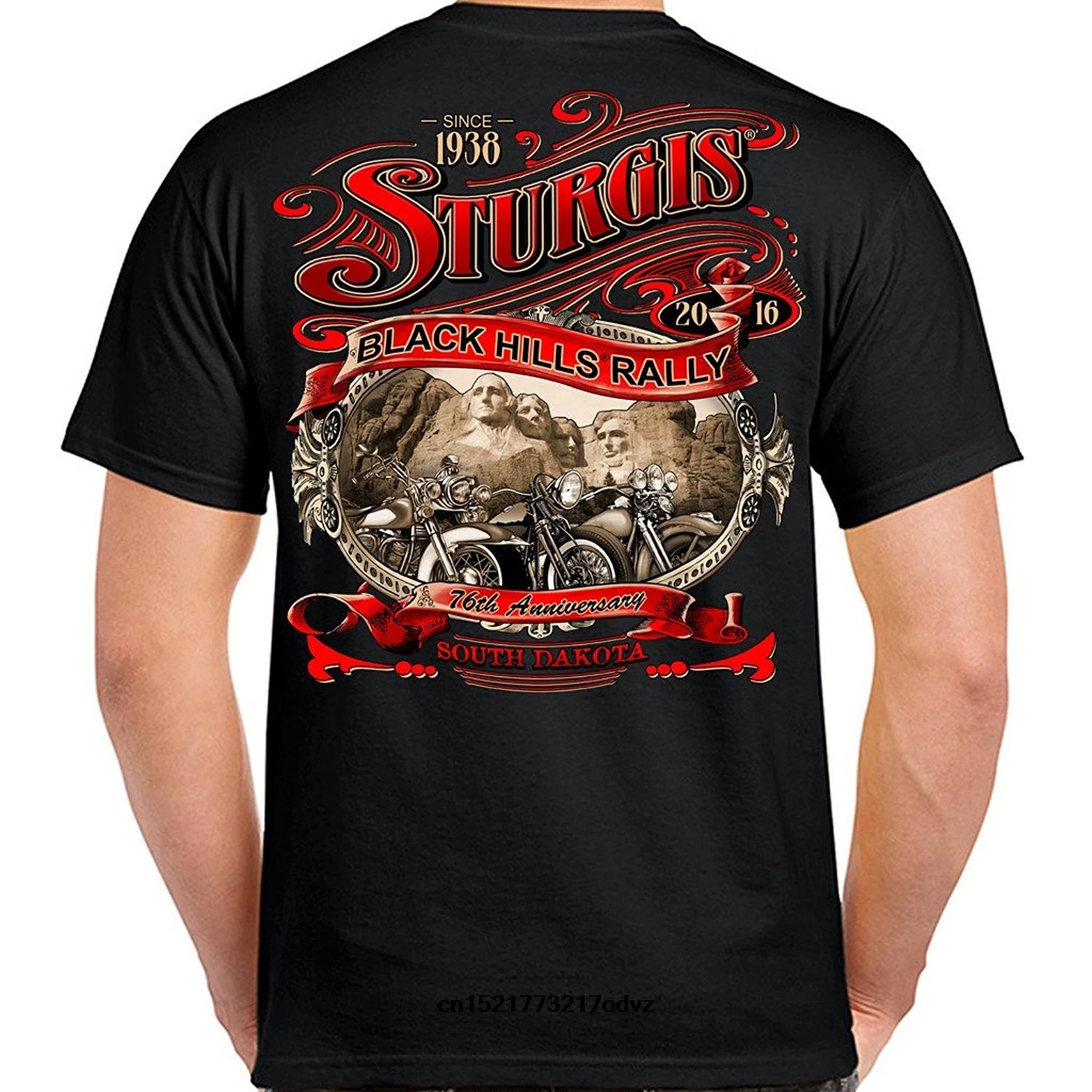 Мужская футболка Байкерская жизнь США 2016 Sturgis основная улица сцена новинка wo для