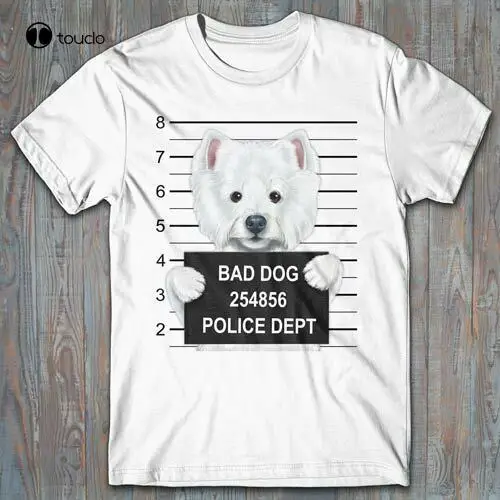 Camiseta guay-Westie West Highland White Terrier Mugshot-regalo para amantes de los perros