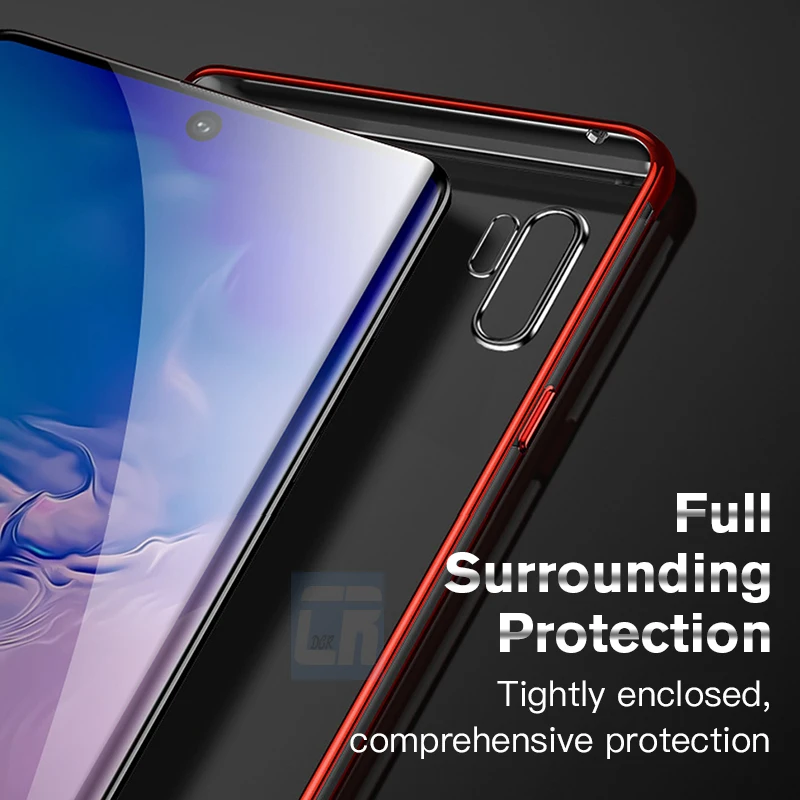 Роскошный Металлический силиконовый защитный чехол для телефона Samsung Galaxy Note 20 10 9