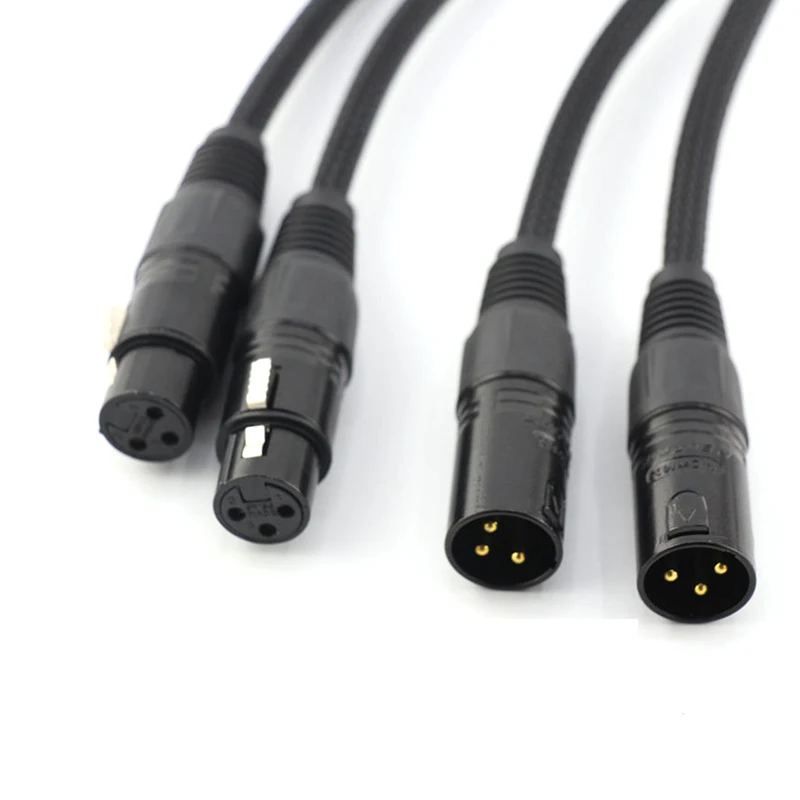 1 пара hi fi 2 XLR штекер гнездо аудиокабель высокой производительности 3 Pin разъемы