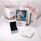 Множество упаковочных коробок для ювелирных изделий с логотипом, сумка-тоут, сумочка, подходит для оригинальной подставки, бриллиантовые серьги, подарок для ювелирных изделий