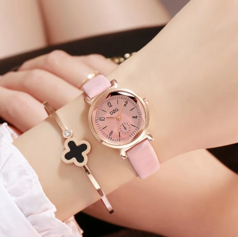 Шикарные Женские часы кожаный ремешок Корейская версия звездного неба Циферблат