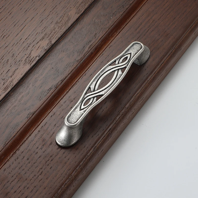 AOBT винтажные технические дверные ручки ящика серые бронзовые шкафа деревянные