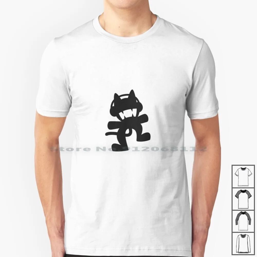Футболка с логотипом Monstercat 100% хлопок Tecno электронная музыка крутая Skrillex Dj Disc Jockey