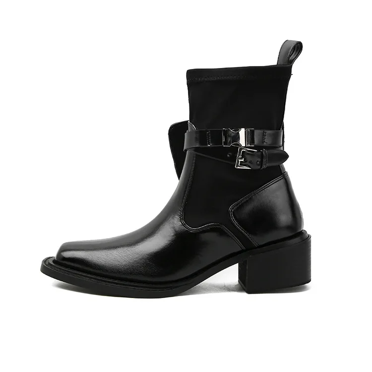 

women boots 2021 new Martin Boots For Women British style chunky heel ankle boots women shoes casual