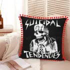 Наволочка со смайликом для самоубийц, наволочка из льняной бархатной ткани с рисунком на заказ