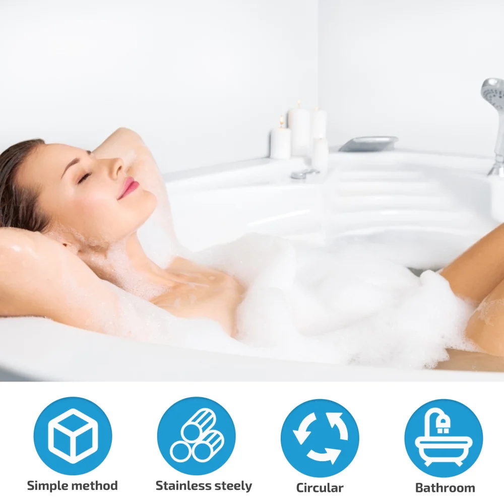 

Extendable Bathroom Rack Versatile Bathtub Tray Stainless Steel Bath Tub Shelf