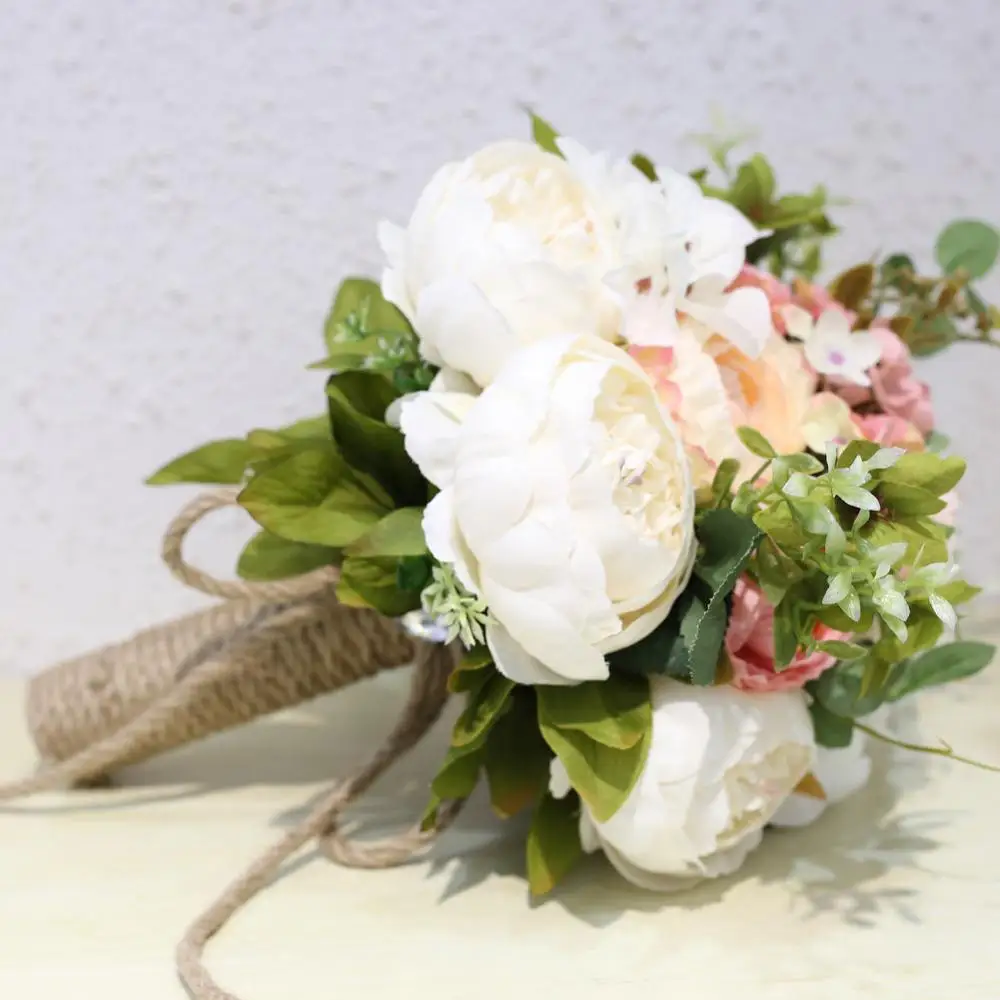 

Vintage Wedding Bridal Bouquet Simulation Silk Flowers Mix And Match Bouquet Hand Holding Flowers Home Decoration SPH98