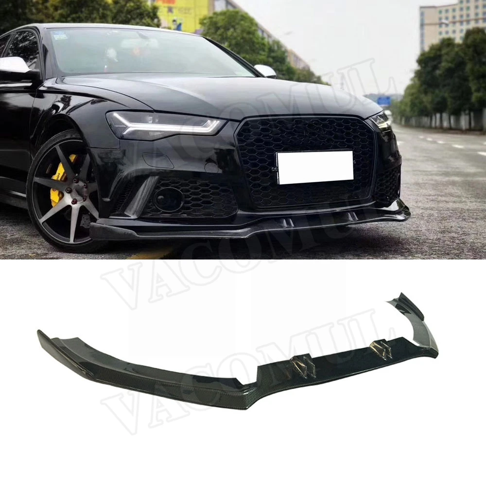 Передний спойлер из углеродного волокна фартук для Audi A7 RS7 2012 2018 автомобильный