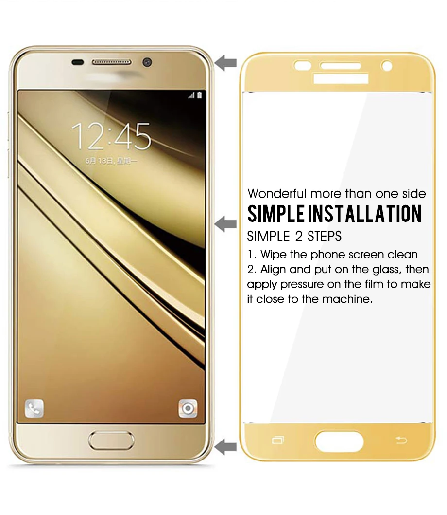 Защитное стекло для samsung Galaxy A5 A7 A3 9H закаленное стекло для samsung J7 J5 J3 Защитная пленка для экрана