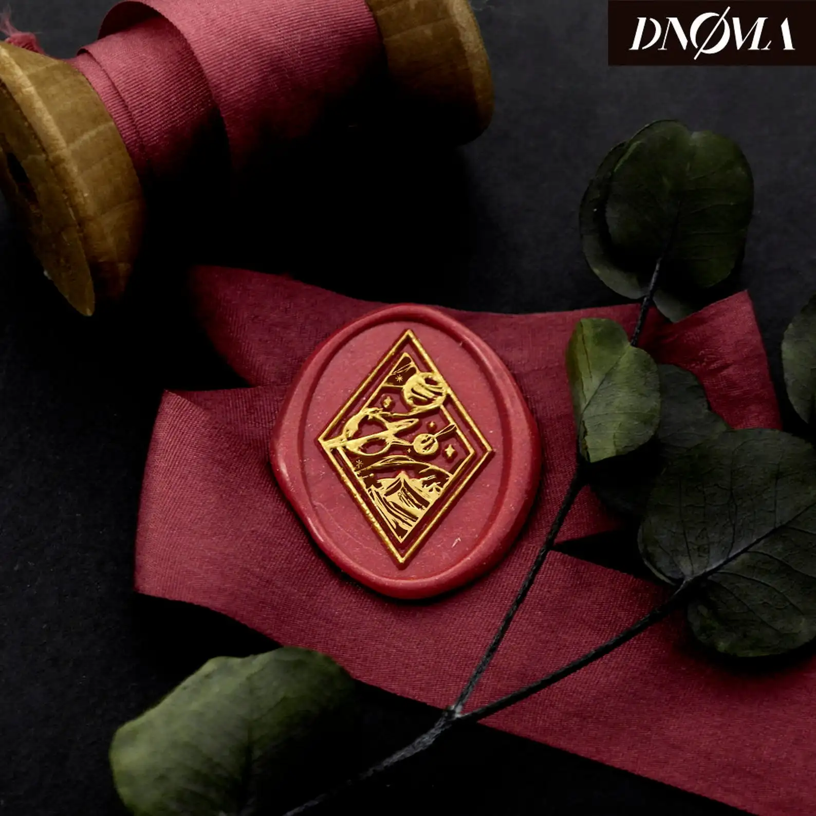 Овальный солнце и пирамида луна волны Алмазный штамп/Свадебный Воск печать