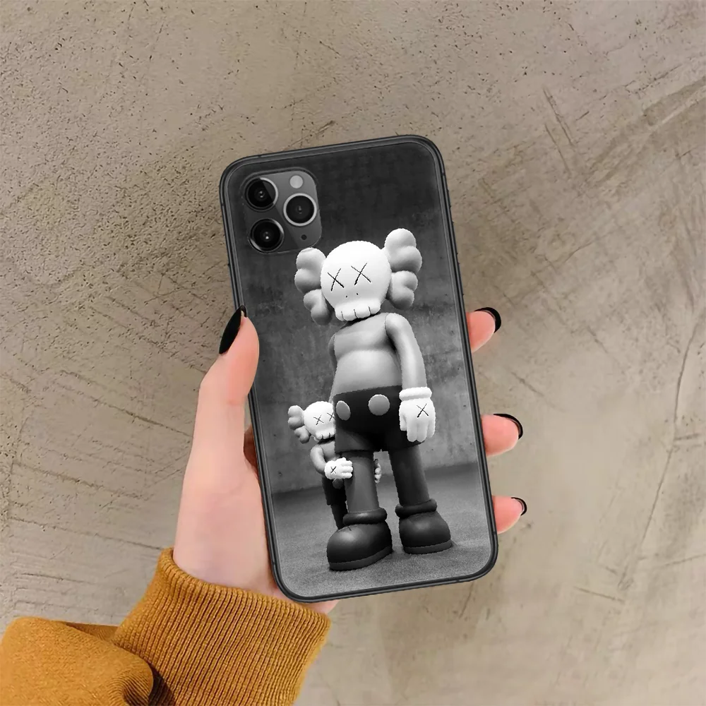 

Super cartoon kawa Phone Case For Iphone 4 4s 5 5S SE 5C 6 6S 7 8 Plus X XS XR 11 12 Mini Pro Max 2020 black Cell Soft Funda