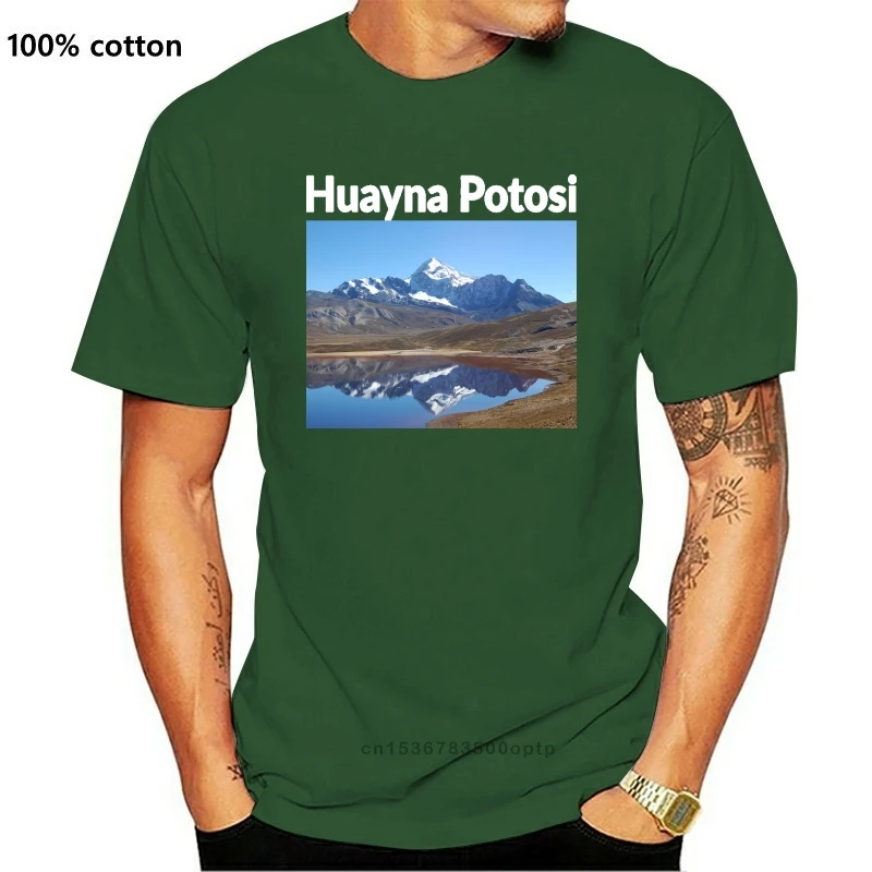 

Новинка 2021, 2021, летняя повседневная футболка, футболка Huayna Potosi, Боливия, гора, ледяной подъем