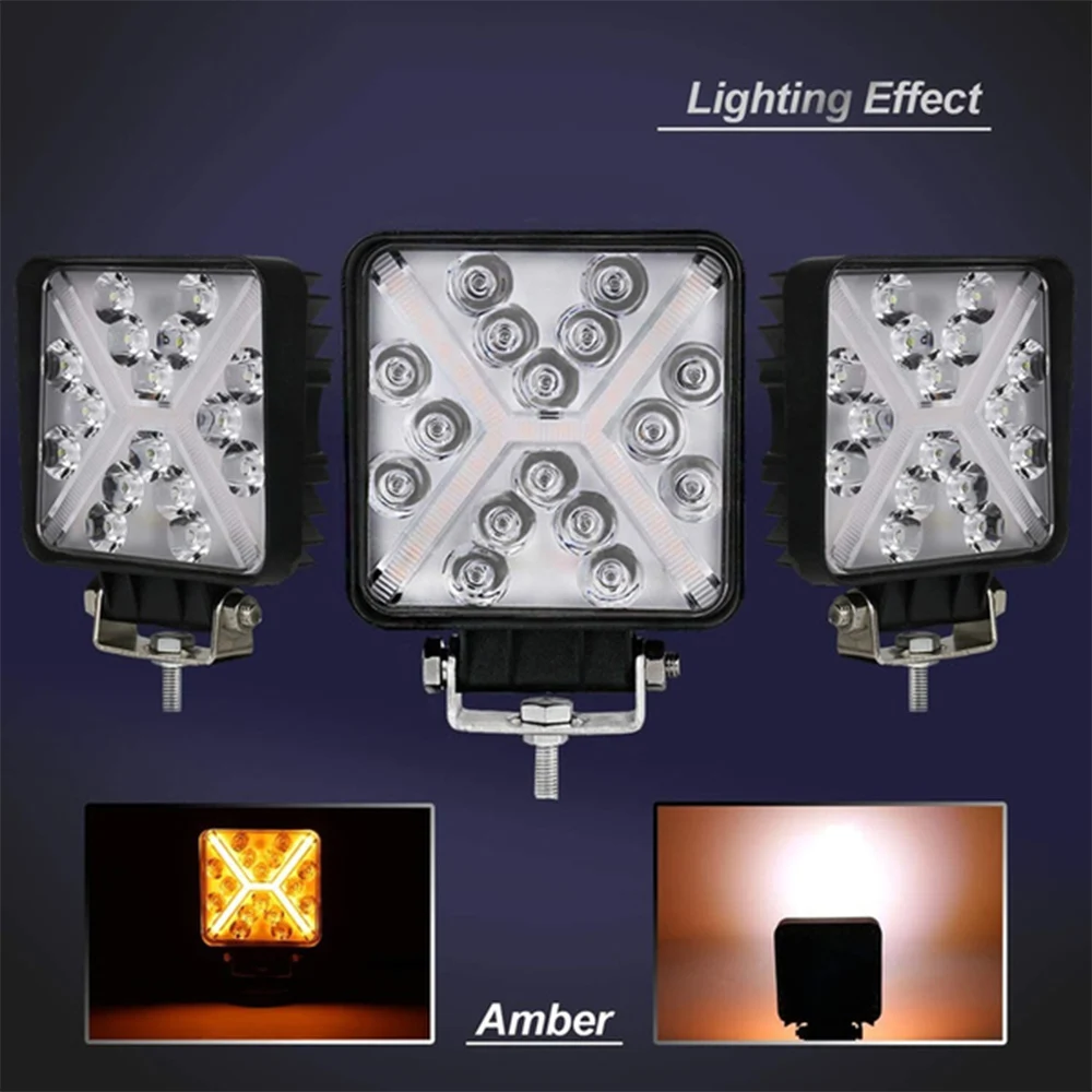 

1 Pair Led Work Light IP67 Waterproof 48W/102W/126W/177W LED Light Bar for Trucks Off-road Vehicle ATV SUV UTV