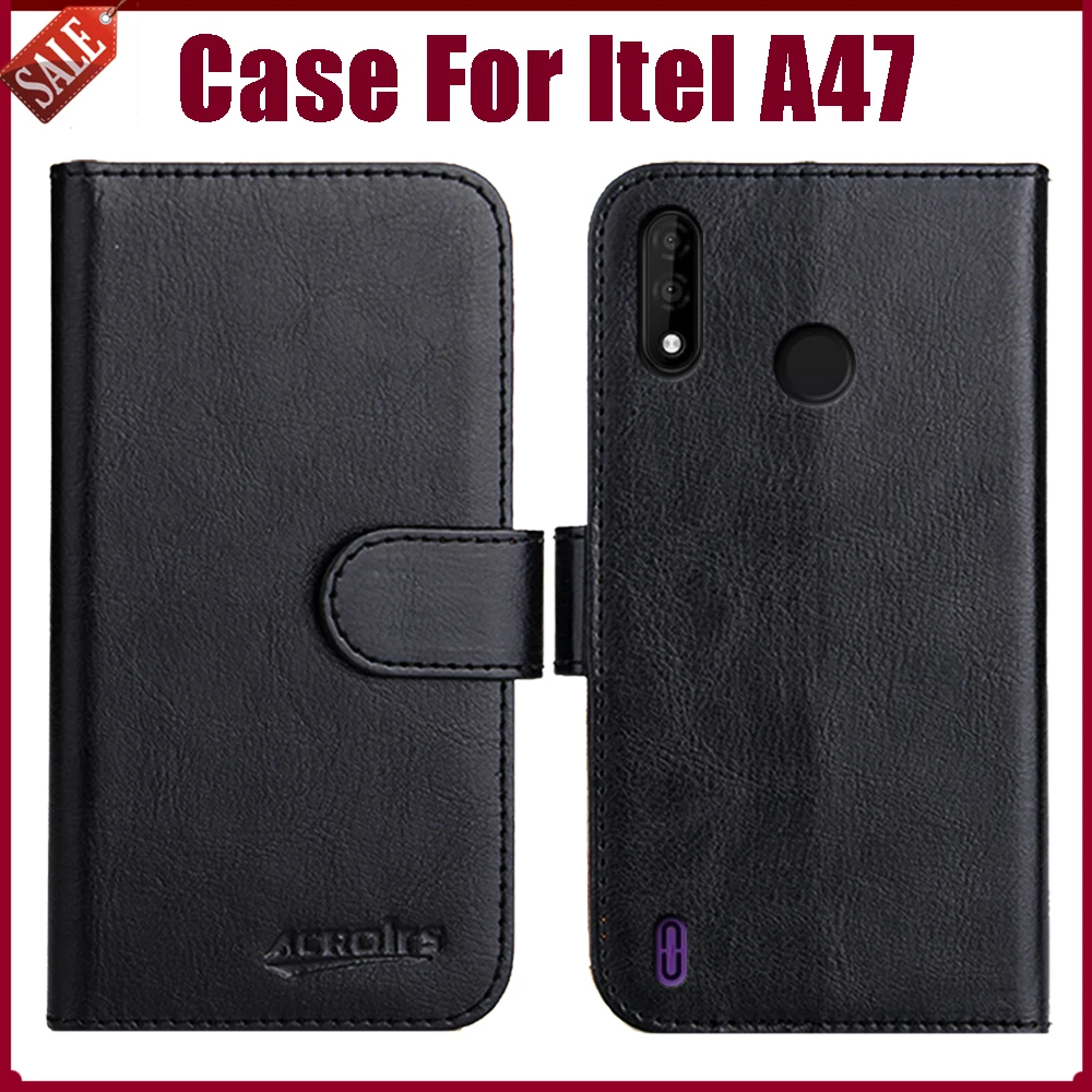 

Hot! Itel A47 Case 5.5" Fashion 6 Colors Flip Soft Leather Wallet Protective Cover For Itel A47 Case Phone Bag