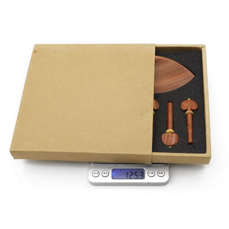

Natural Mahogany 4/4 Violin Parts Accessories Set Of Fine-Tuning Chinrest Chin Rest Tailpiece Endpin Replacement Kit Dropship