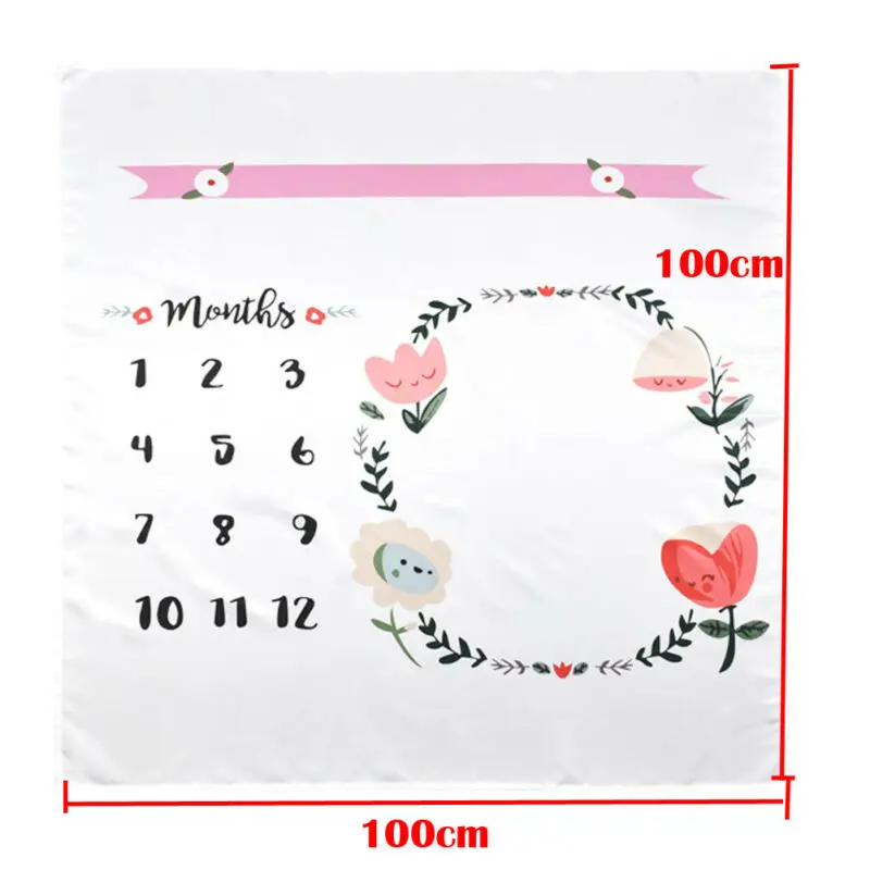 Newborn baby Monthly Growth Milestone Blanket photography props Background Cloth for Rug boy girls Photography Accessories | Дом и сад