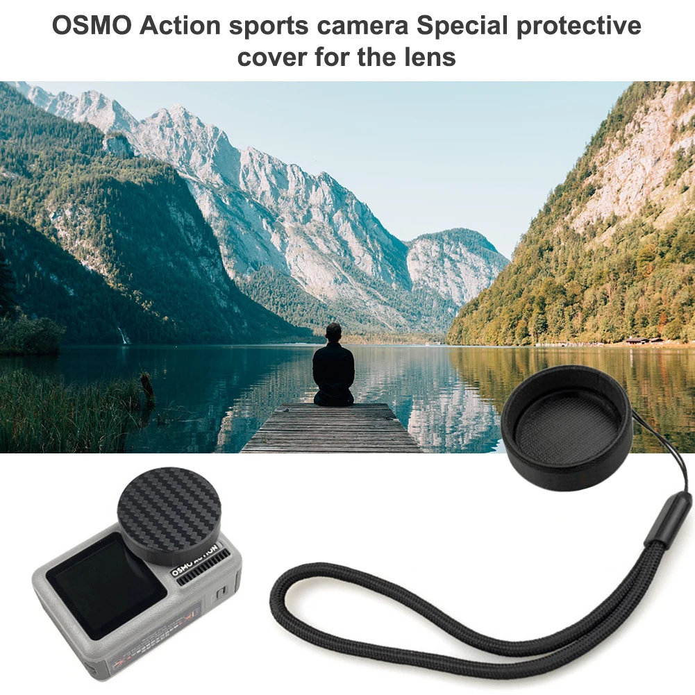 

Compatible With For DJI Lingbi OSMO Action Sports Camera Lens Protection Cover Scratch Pad Sponge Pad With Lanyard Accessories