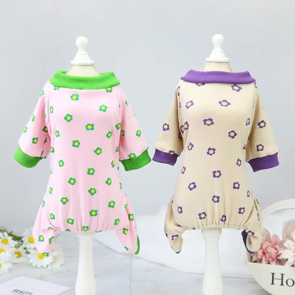 Симпатичный комбинезон для домашних питомцев мягкая текстура пижама собак с