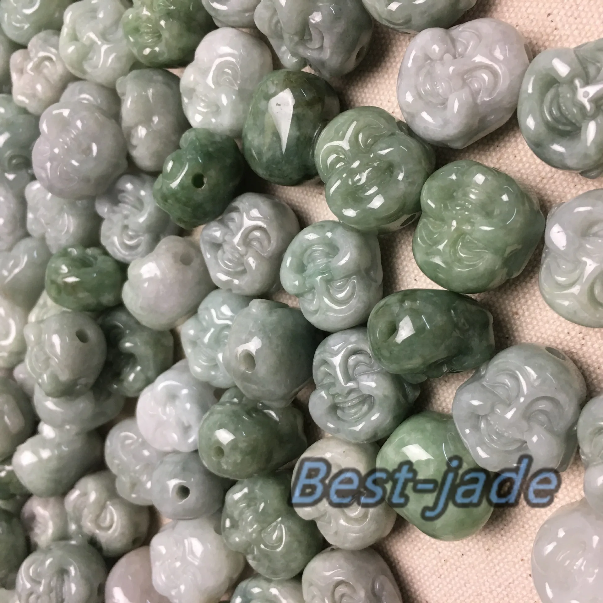 Оптовая продажа голова Будды натуральный сорт нефритовые бусины Бирма ЖАДЕИТ baed