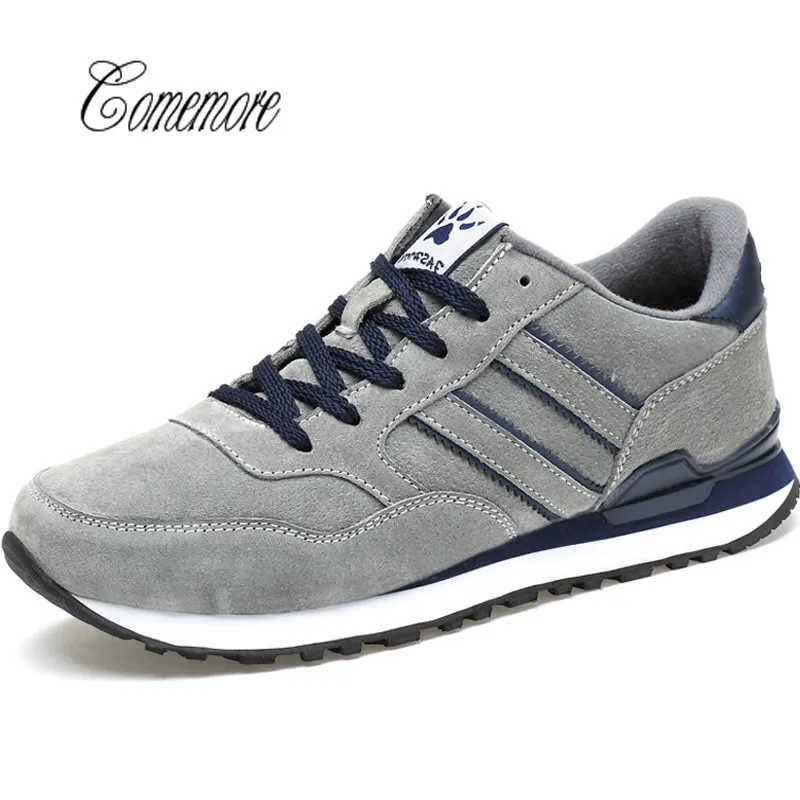 

Comemore из искусственной кожи спортивная обувь, спортивная мужская обувь для бега, мужские кроссовки, мужские Сникерсы для начинающих, резинов...