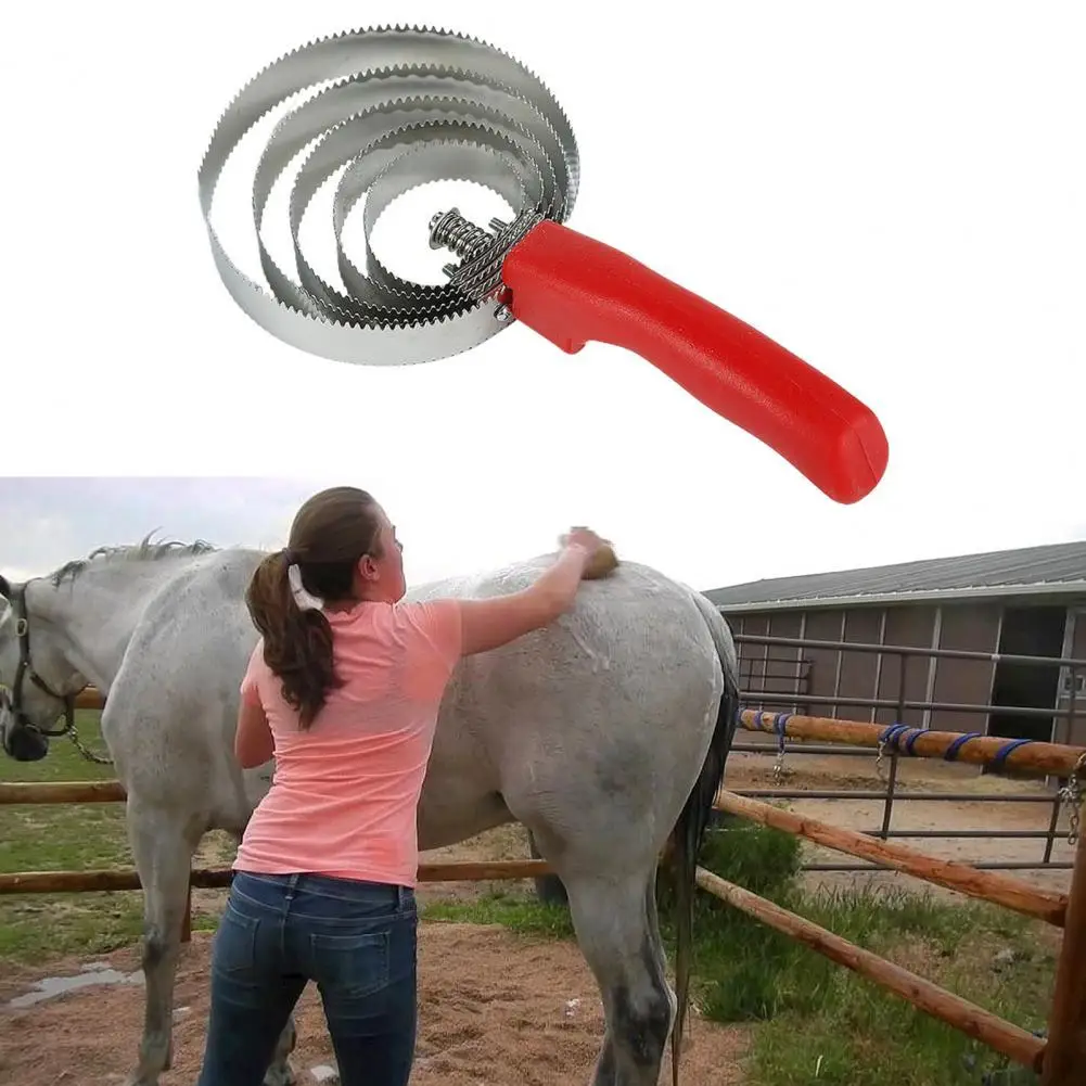 

Minimalistic Stainless Steel Horse Brush Serrated Comb for Professional Use