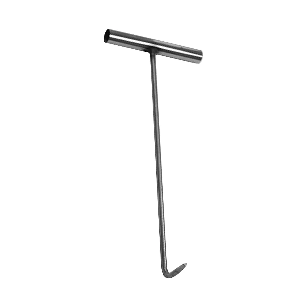 

Manhole Cover Hook Stainless Steel Rolling Door Hook T-shaped Well Lid Hook