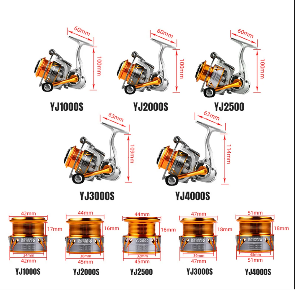 

High Quality 7BB 6.2/1 Fishing Reel Spinning 6.2:1 Gear Ratio High Speed Carp Outdoor Fishing Reel For Saltwater Spinning Reels