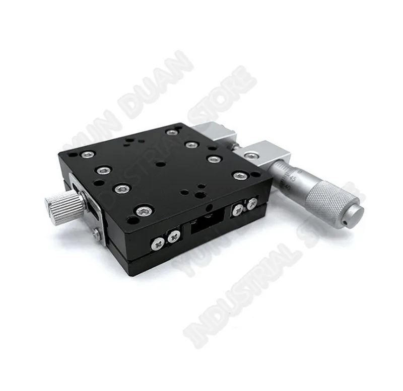 70*70mm X Axis Manual Displacement Trimming Platform Cross Roller Guide Way Linear Stage Sliding Table High precision LX70-R |