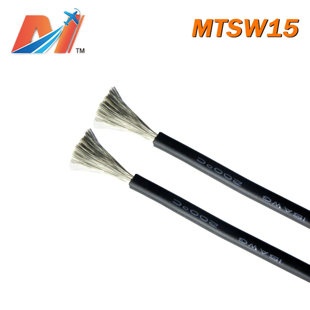 Maytech Clearance Sale (1meter) power silicon wire AWG15 BLACK COLOR | Электроника