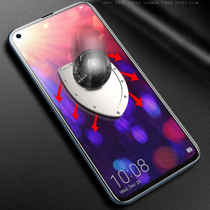 Закаленное стекло для Huawei Honor 20 Lite Pro 20Pro полностью покрывающее матовое с защитой