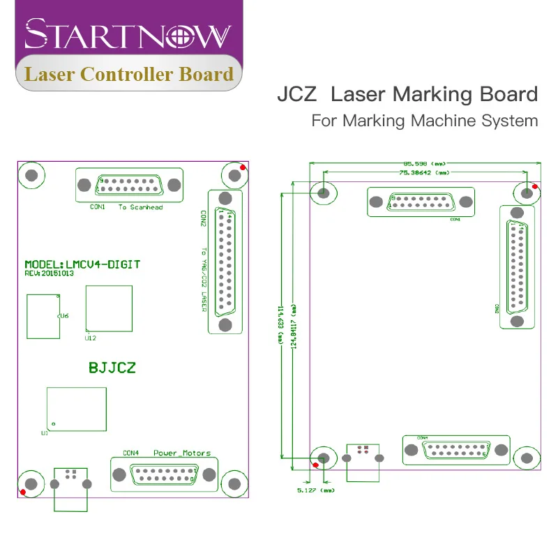 Startnow лазерная маркировочная машина Управление Карты JCZ доска Ezcard Системы LMCV4 DIGIT M