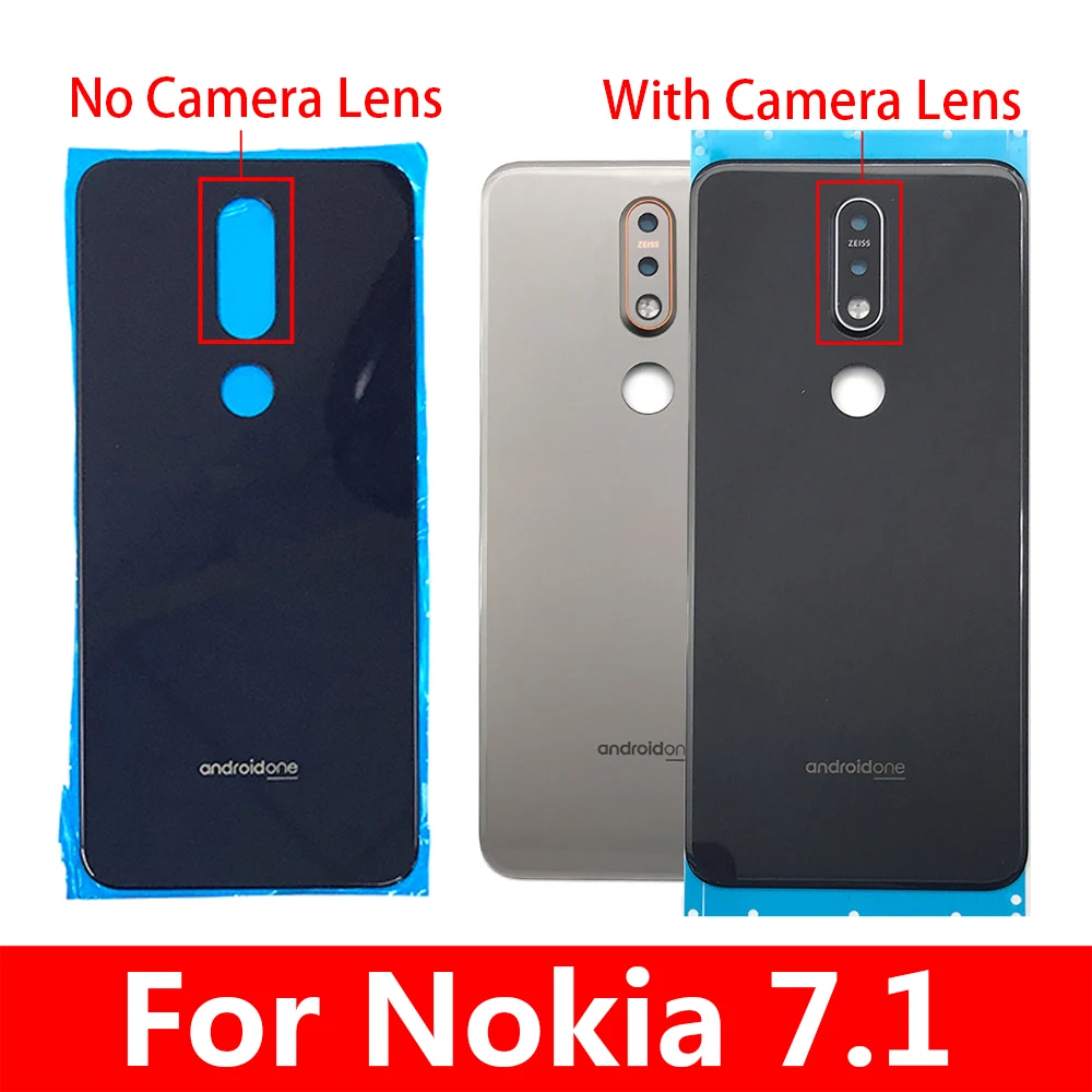 

Задняя стеклянная крышка для Nokia 7,1, черный/серебристый/синий