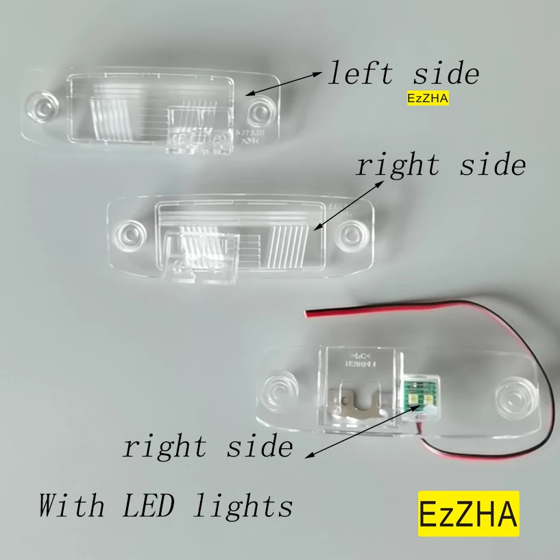 EzZHA For Kia Rio X-Line 2017 2018 Car Rear View Backup Camera Bracket License Plate Lights Housing Left / Right Side