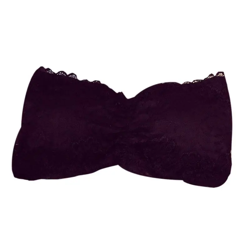 Кружевной Топ без бретелек с открытой спиной бюстгальтер бандо тонкий