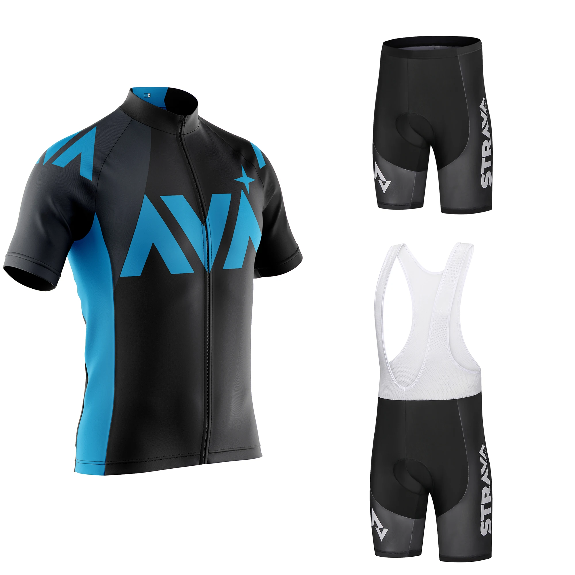 

STRAVA pro team Cycling Jersey Men Set Bib Shorts Set 2021 Summer Mountain Bike Bicycle Suit Bicycle Racing Uniform Clothes