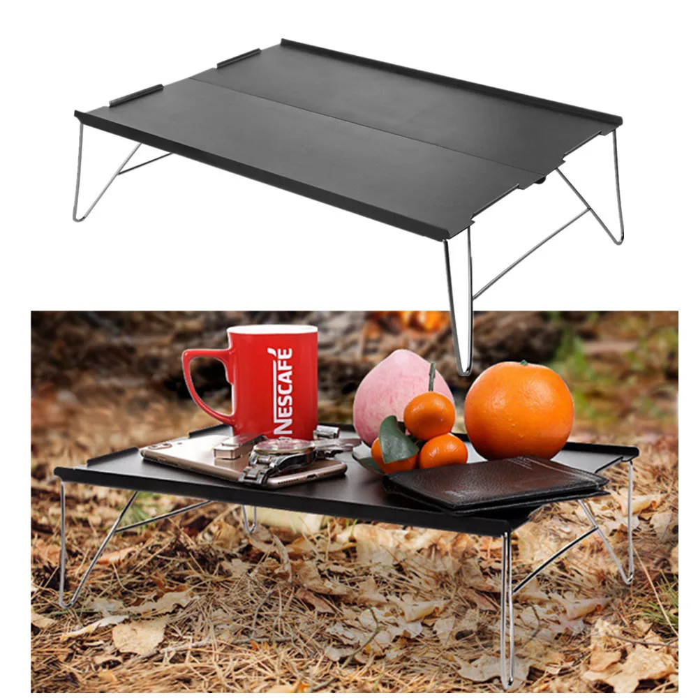 

Tryhomy Ultralight Mini Outdoor Camping Folding Table Portable Aluminium Alloy Hinking Picnic Desk Tables New Foldable Table