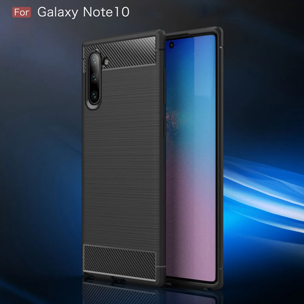 Для samsung Galaxy Note 10 Plus чехол из углеродного волокна противоударный чехол для телефона для samsung Note 10+ чехол Полная защита бампер