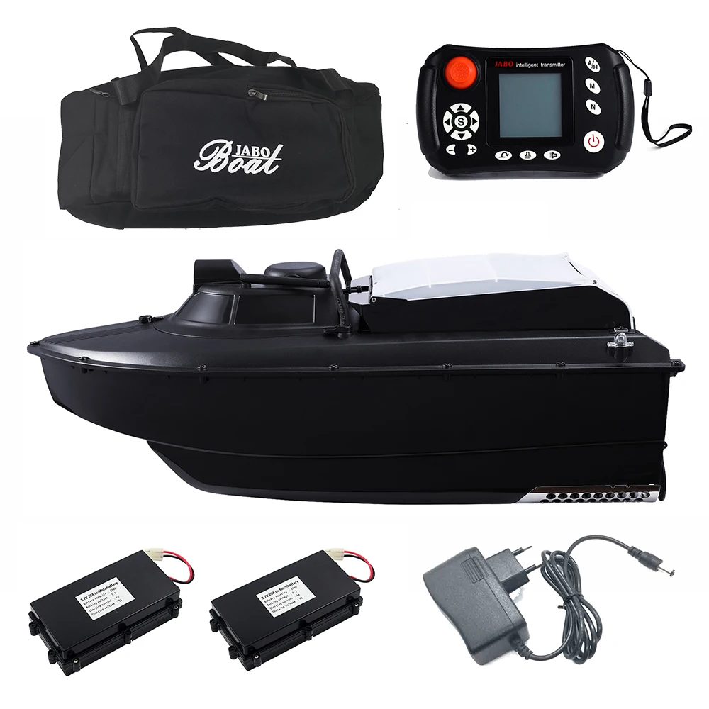 

German Warehouse JABO2CG7.4V10A*2+ Knapsack Black GPS Automatic Navigation Fish Finder Bait Boat