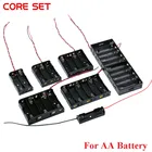 Чехол для аккумулятора размера AA, футляр с 1, 2, 3, 4, 5, 6, 8 ячейками, Стандартная зарядка аккумуляторов сделай сам